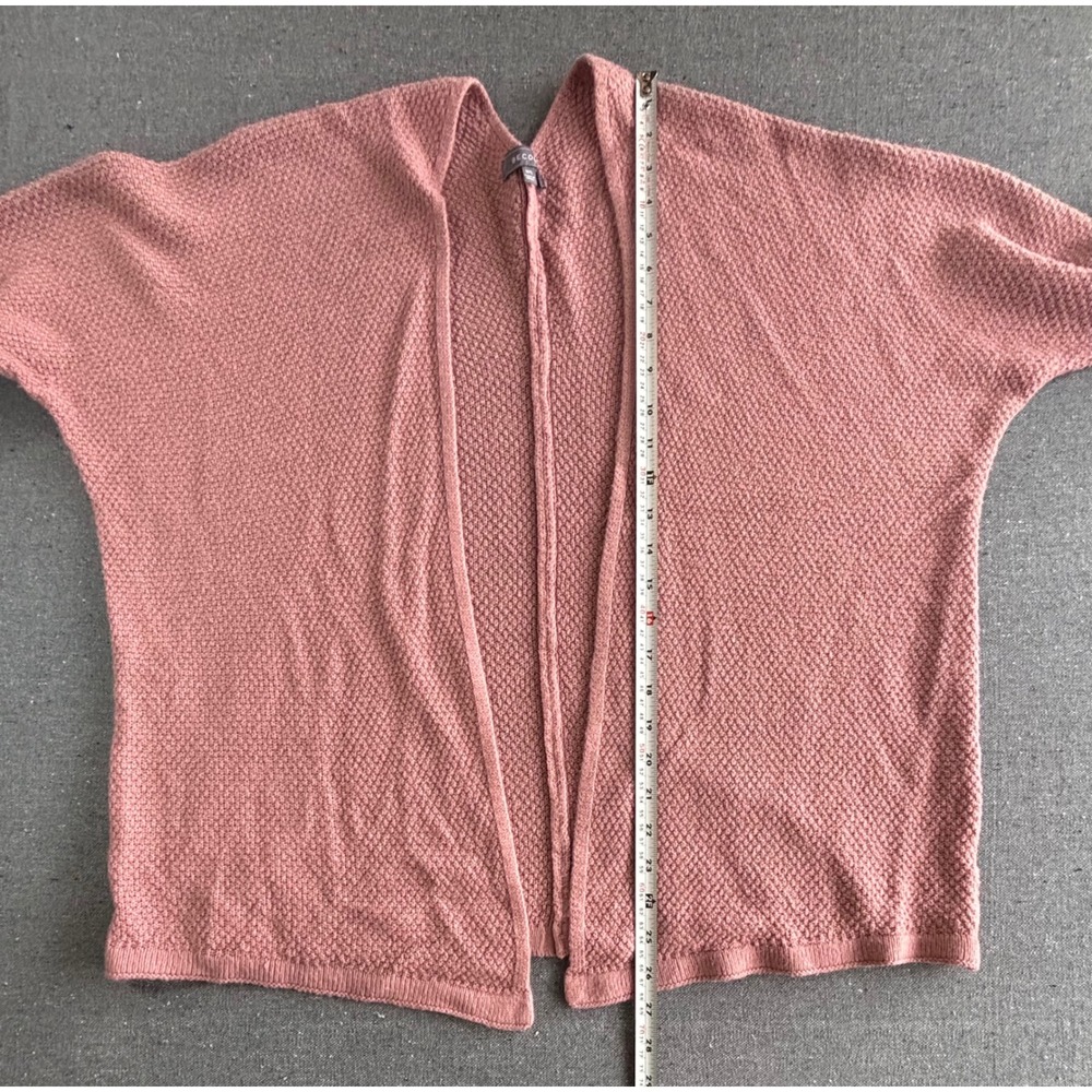 BECOOL Womens Open Front Cardigan Pink Textured Knit Oversized Sweater M/L 50952 - Picture 5 of 6